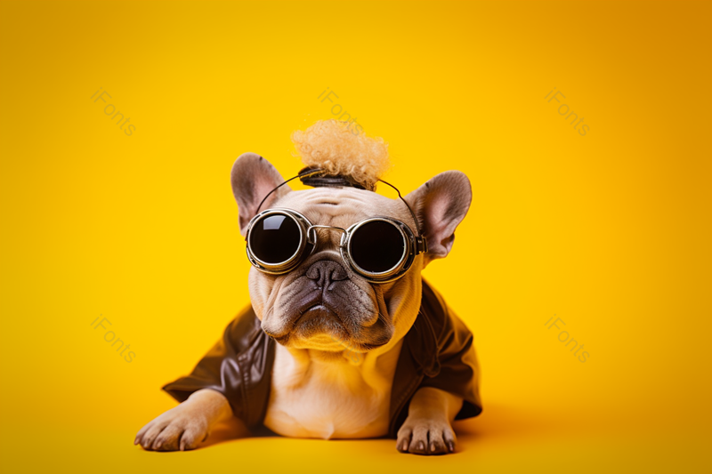 黄色呆萌可爱的小狗狗动物简单简约特写摄影背景,高清,摄影图,摄影图片,图片大全,摄影图免费下载